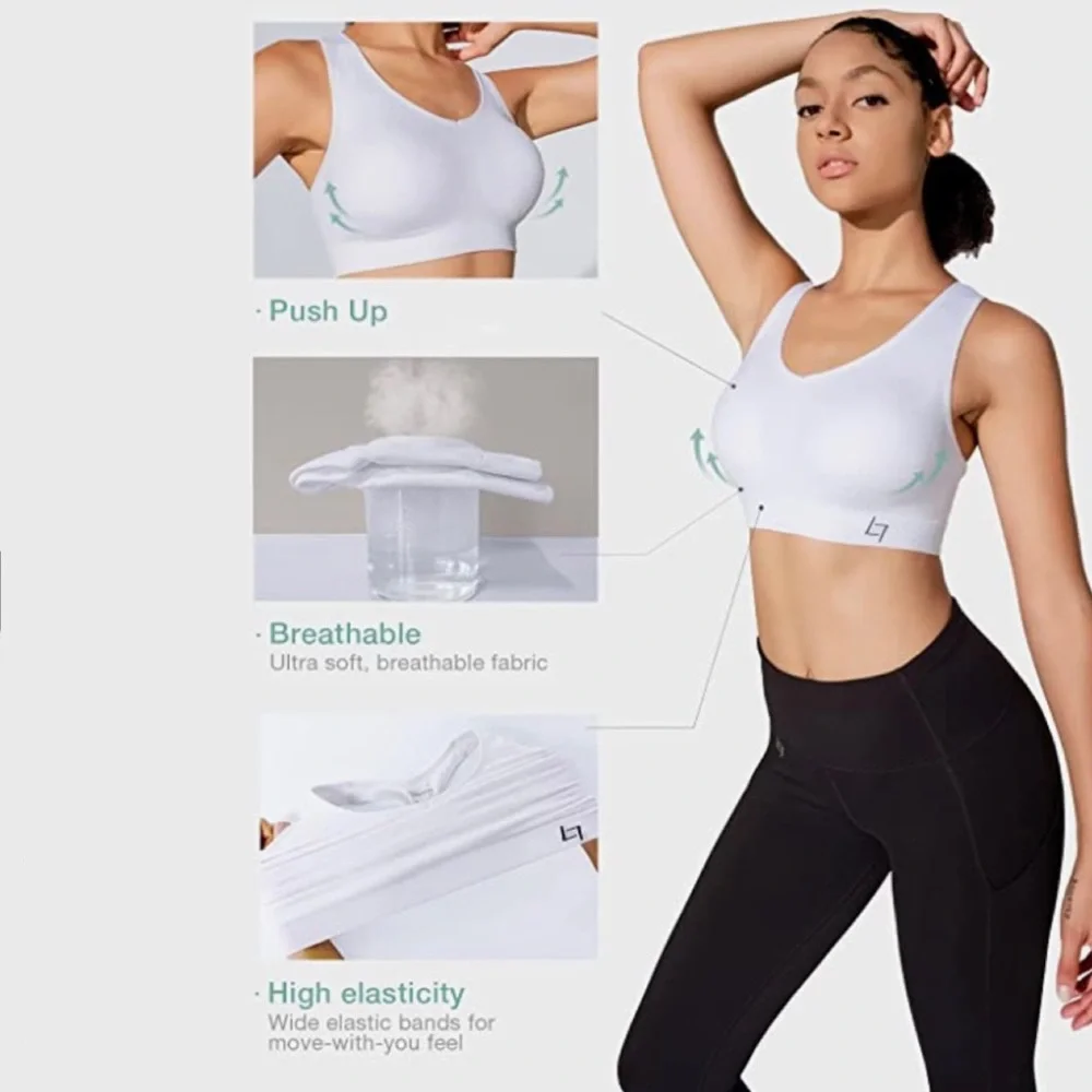 Fittin • Racerback Padded Seamless High Impact Sports Bra - Picture 4 of 7
